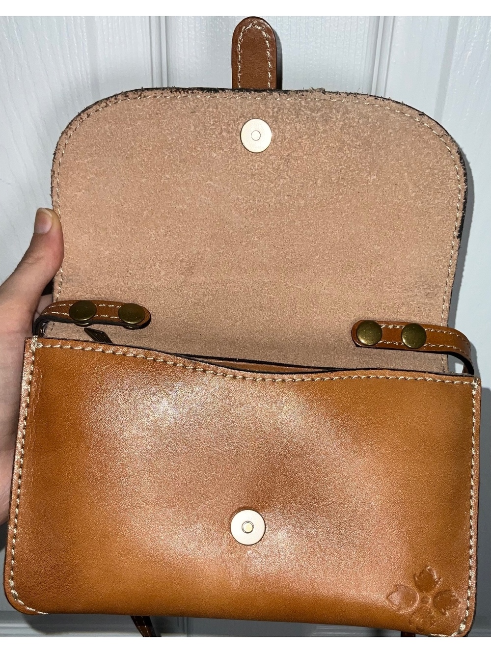 Patricia Nash Italian Leather Crossbody Bag with Map Design - Picture 9 of 9
